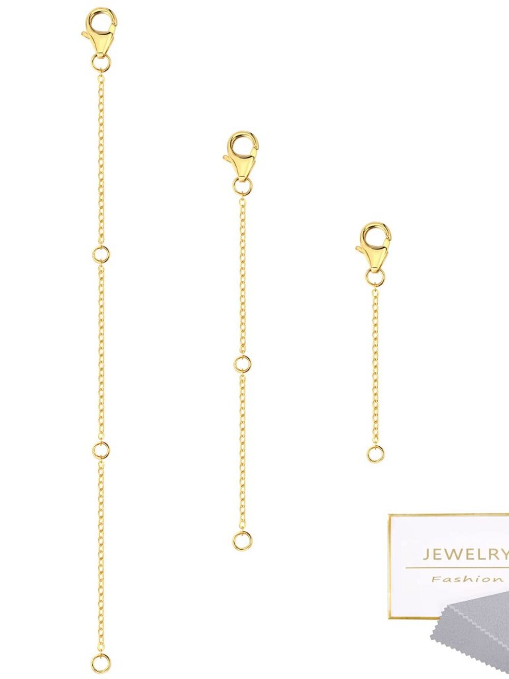 Gold Necklace Extenders,14K Gold Chain Extenders with Lobster Clasp, Durable Pla